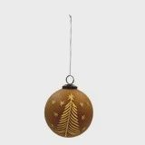 Etched Tree and Stars Ornament