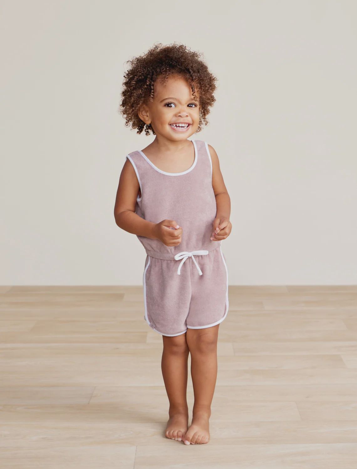 Toddler Cozy Terry, Color: Pink Clay/Sea Salt, Size: 2T/3T
