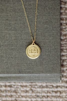 Romans 8:28 Petite Gold Necklace