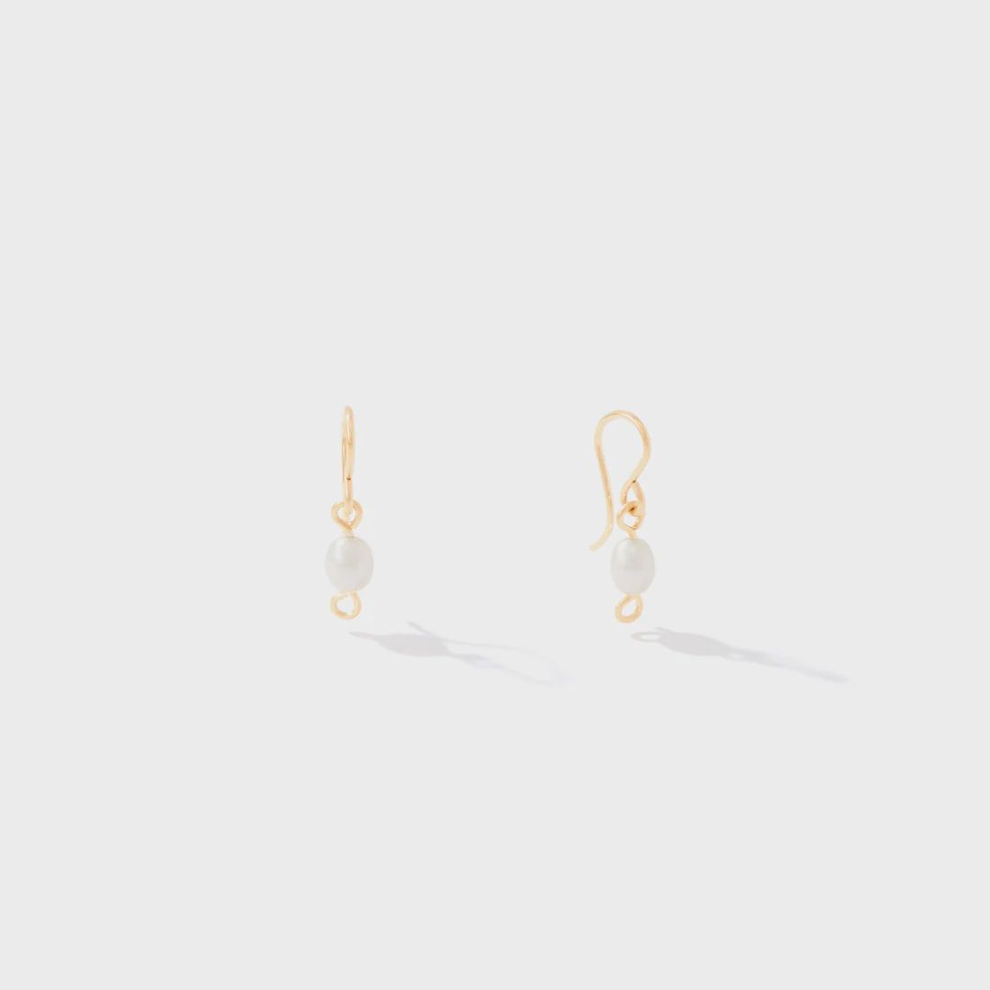 Pearl of My Heart Earrings, Color: Gold