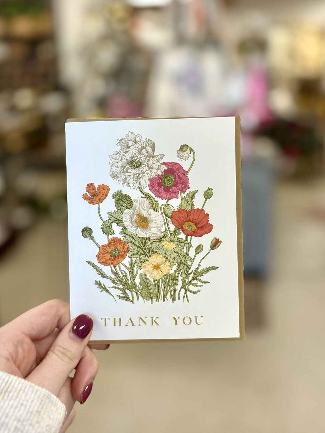 Thank You Cards, Color: Thank You Poppy Field