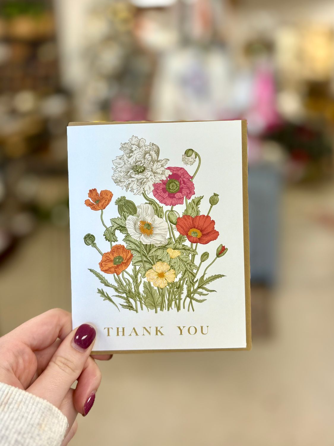 Thank You Cards, Color: Thank You Poppy Field