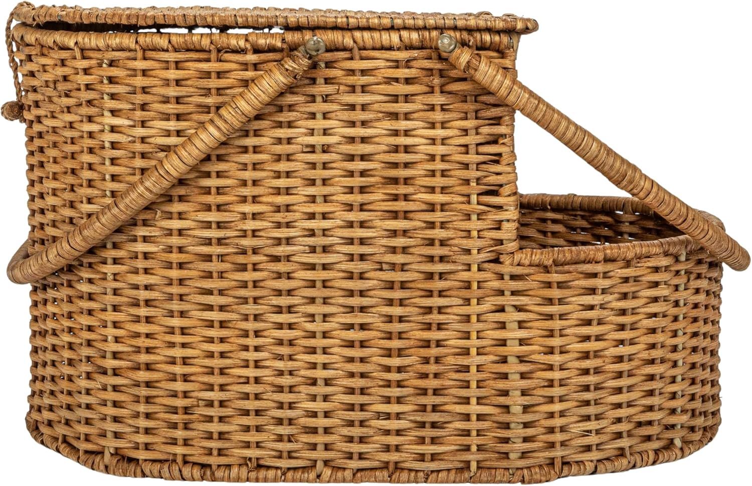 Wicker Picnic Basket w Handle