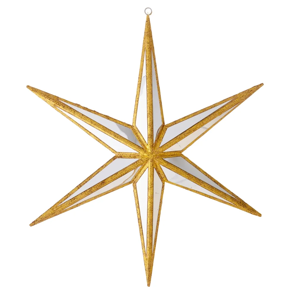 Distressed Mirrored Star Ornament