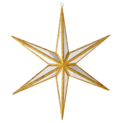 Distressed Mirrored Star Ornament