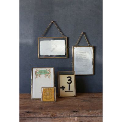 Brass Glass Folding 5x7 Frame