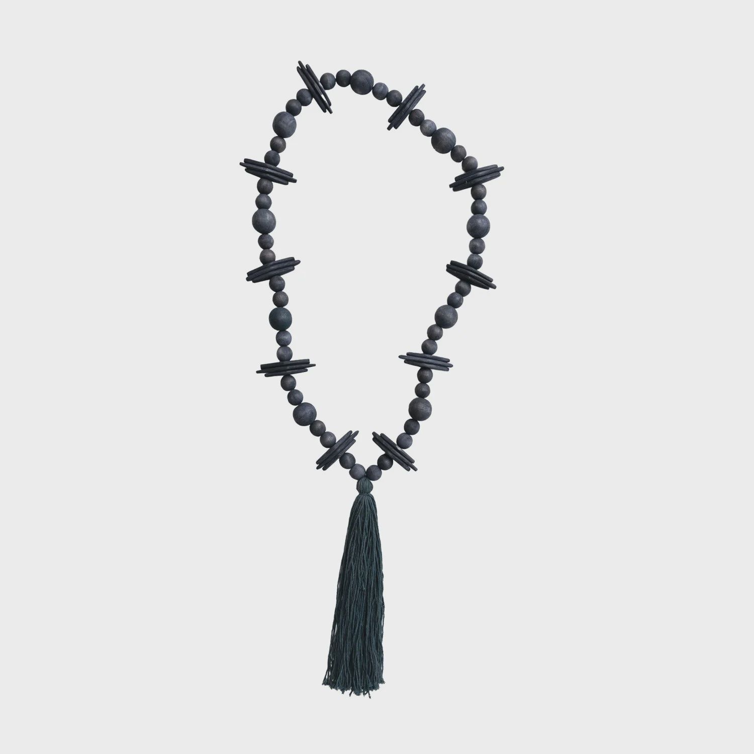 Black Jumbo Oak Wood Beads