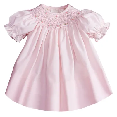 Pink Roselle Smocked Bishop Dress