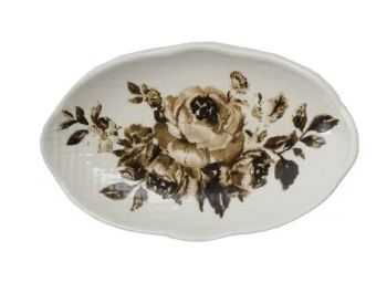 Vintage Plate Magnet, Color: Brown, Size: Small
