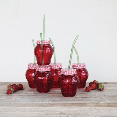 Strawberry Drinking Glass
