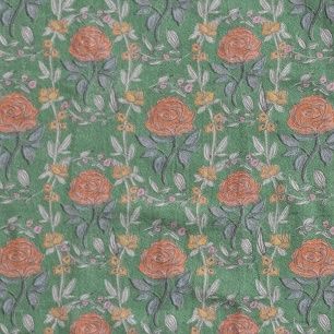 Floral Tea Towel, Color: Green