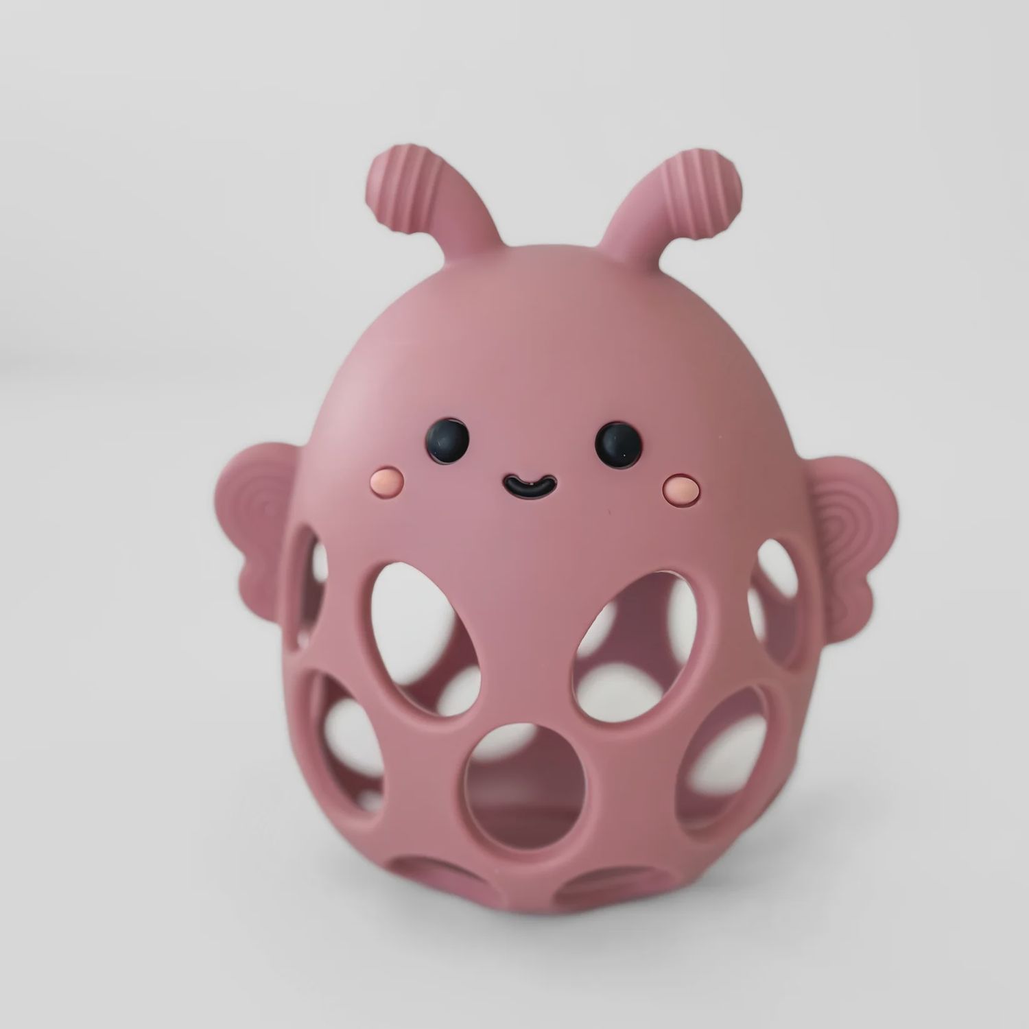 Honey Bee Teether, Color: Petunia Pink