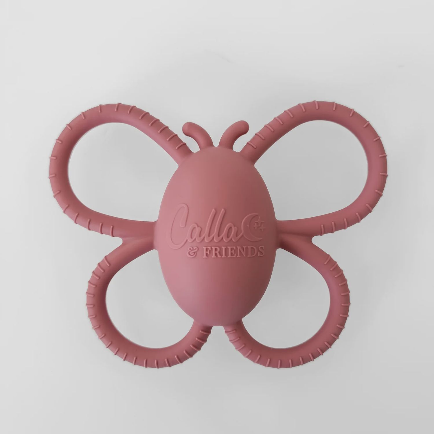 Butterfly Rattle Teether, Color: Petunia Pink