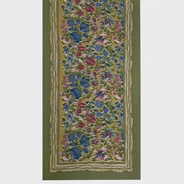 Jardin Blue Tablecloth, Size: 16 x 90