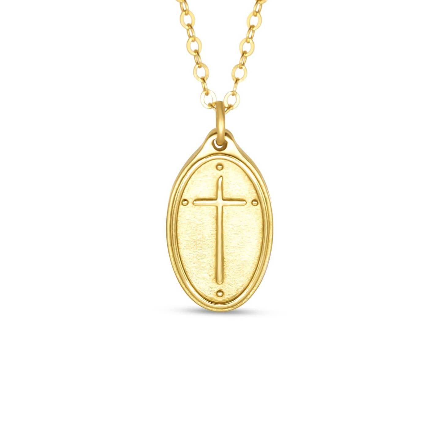 Romans 5:8 Petite Gold Necklace, Size: 16