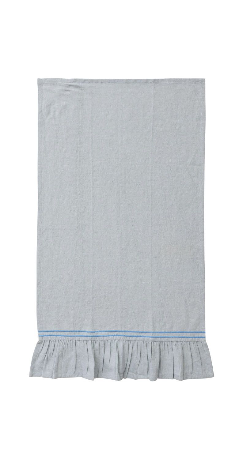 Ruffled Tea Towel, Color: Blue
