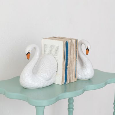 Swan Shaped Bookends