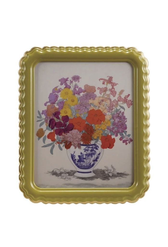 Scalloped Photo Frame, Color: Mustard