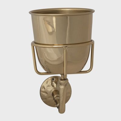 Gold Finished Wall Planter