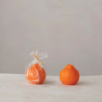Orange Shaped Candle