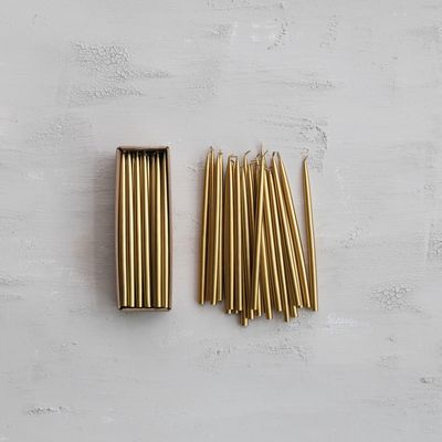 Thin 2" Metallic Gold Taper
