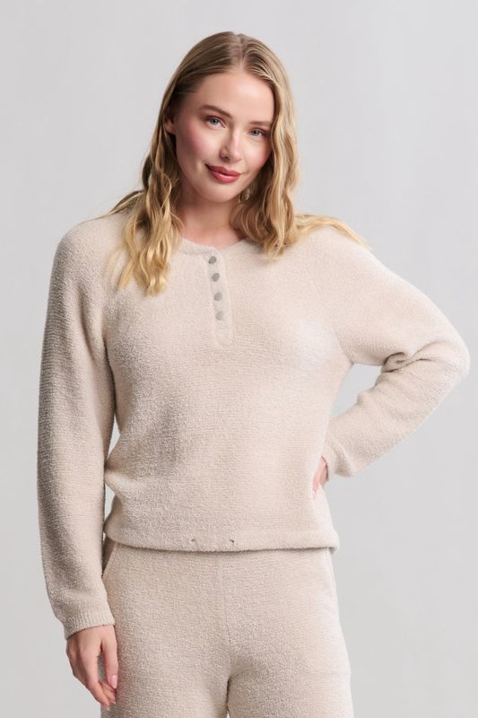 CCL Textured Raglan Sleeve Henley