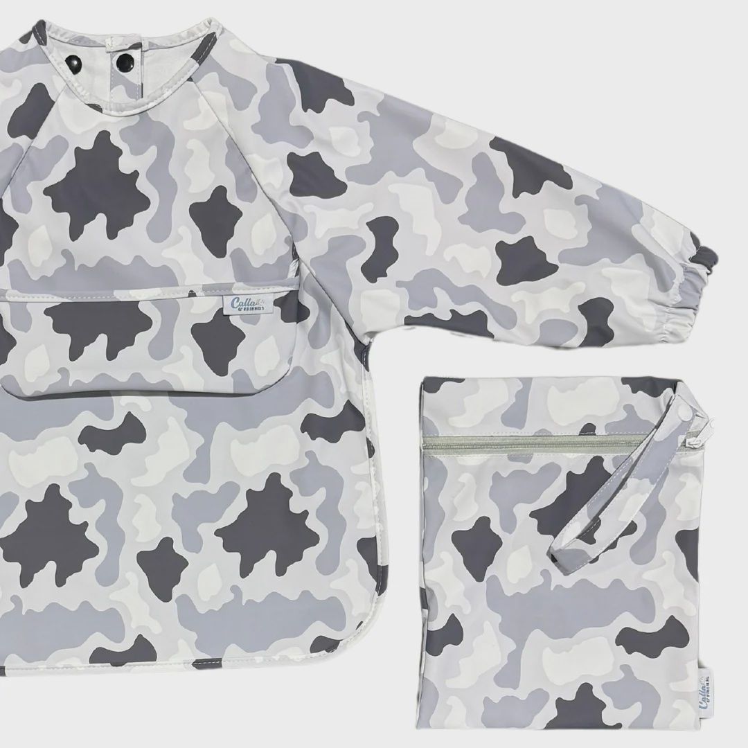 The Grayson Long Sleeve Bib - Camo, Color: Cloud Gray