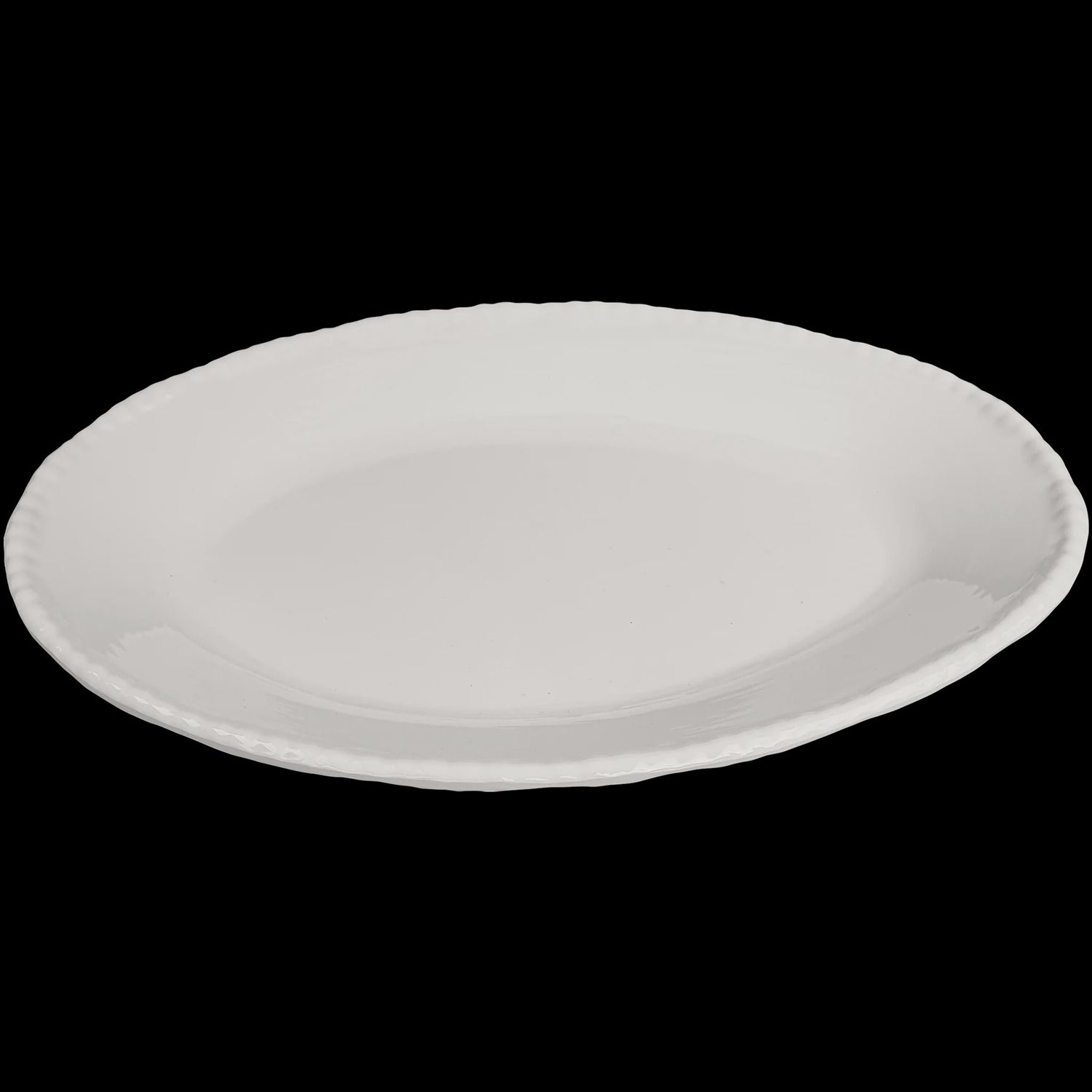 Beaded Serving Oval Cream Platter