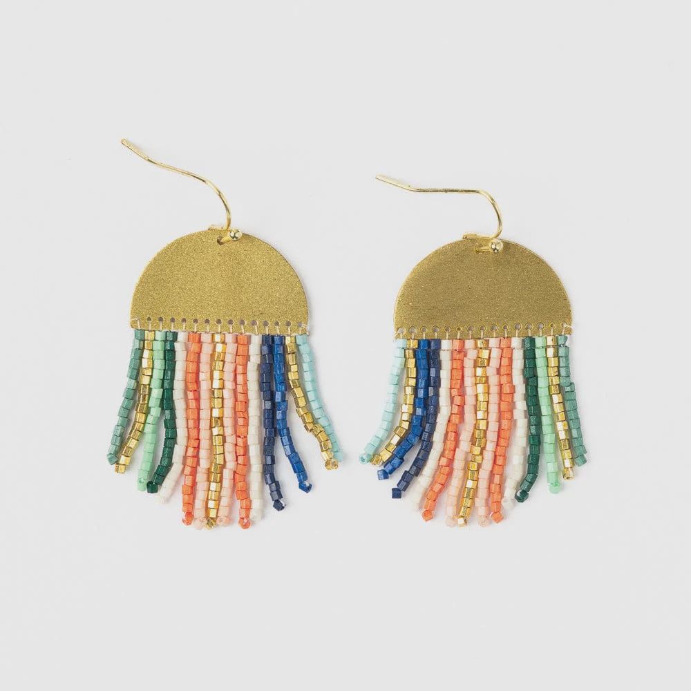 Claudia Beaded Fringe Earring