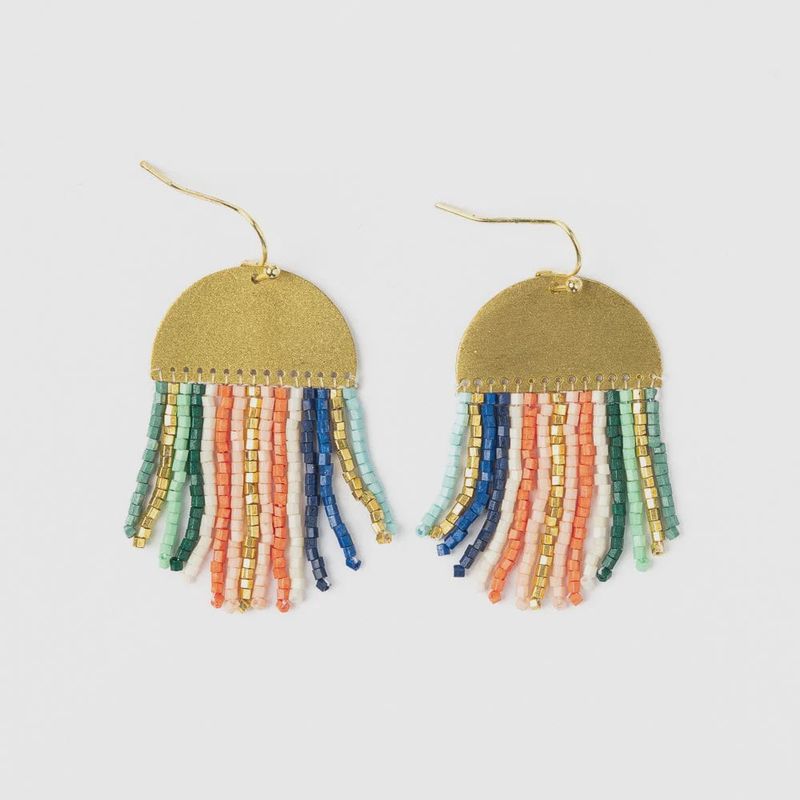 Claudia Beaded Fringe Earring