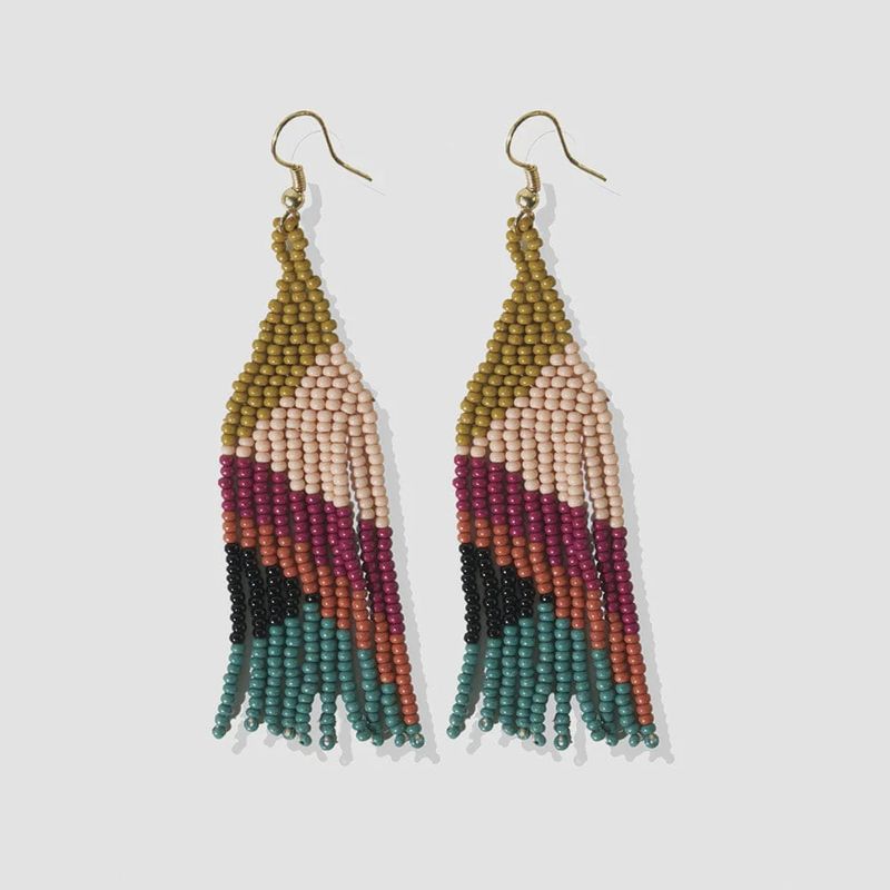 Lennon Angled Beaded Earrings
