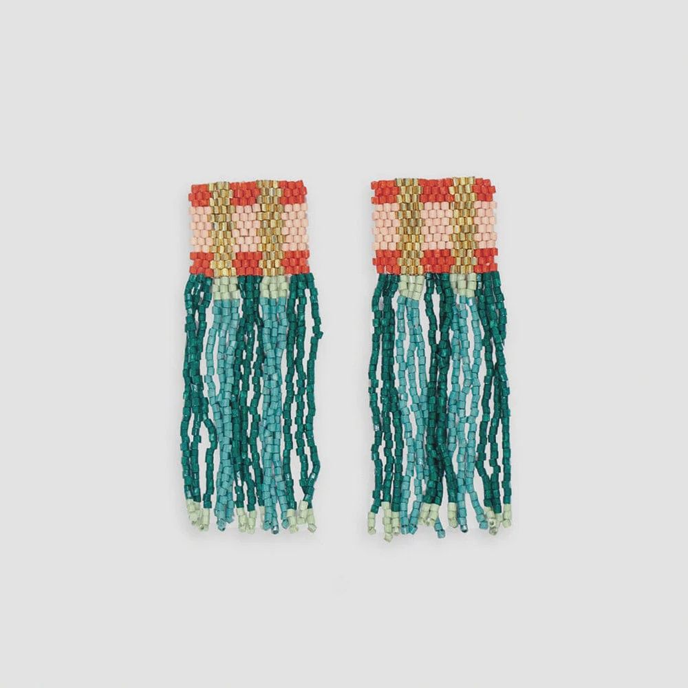 Ava Color-block Fringe Earrings