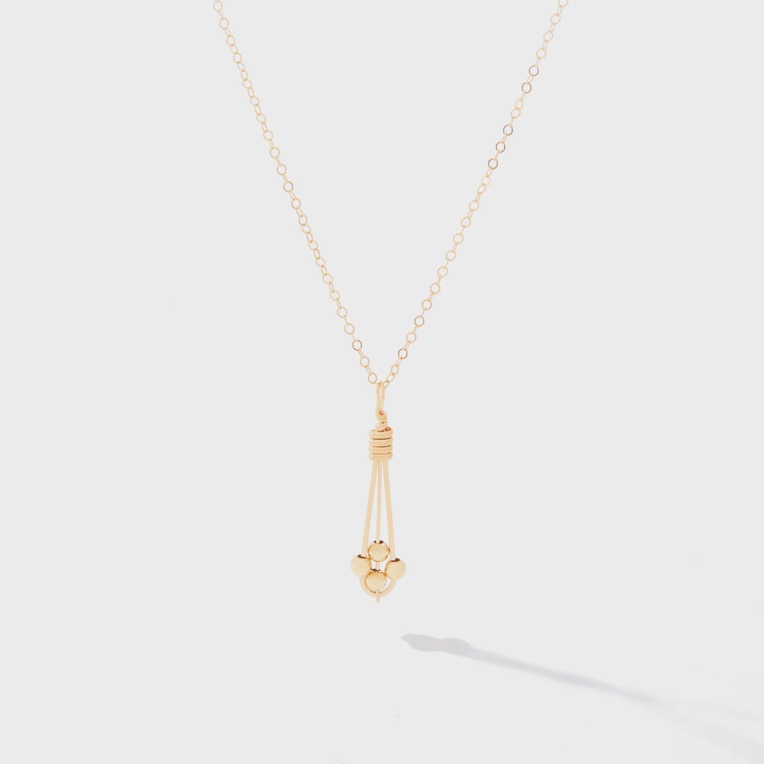 Timeless Elegance Pendant, Design: Gold with Gold Bead