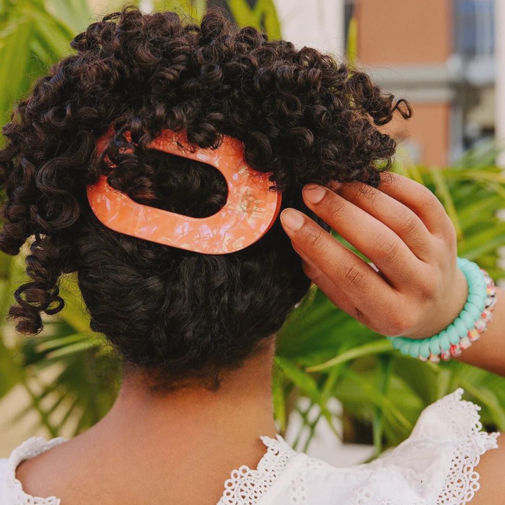 Dreamsicle Flat Round Hair Clip, Size: Large