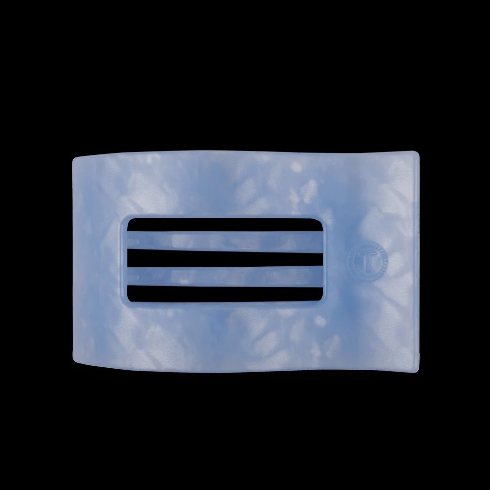Blue Lagoon Flat Rectangle Hair Clip, Size: Large