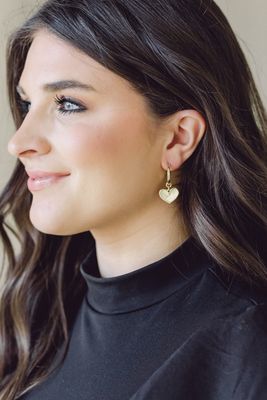 1 Corinthians 13:13 Petite Gold Hoop Earrings