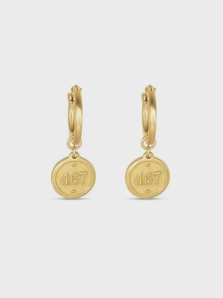 Philippians 4:6-7 Petite Gold Hoop Earrings