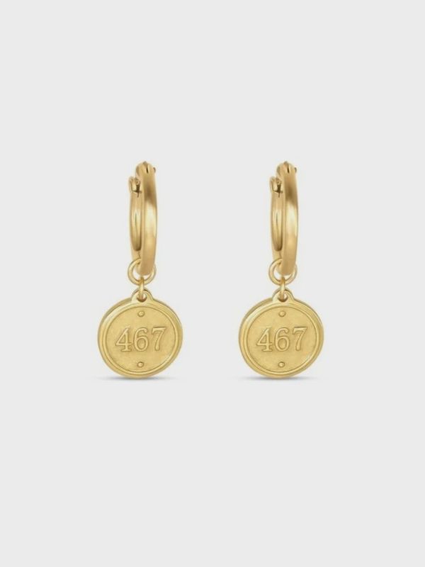 Philippians 4:6-7 Petite Gold Hoop Earrings