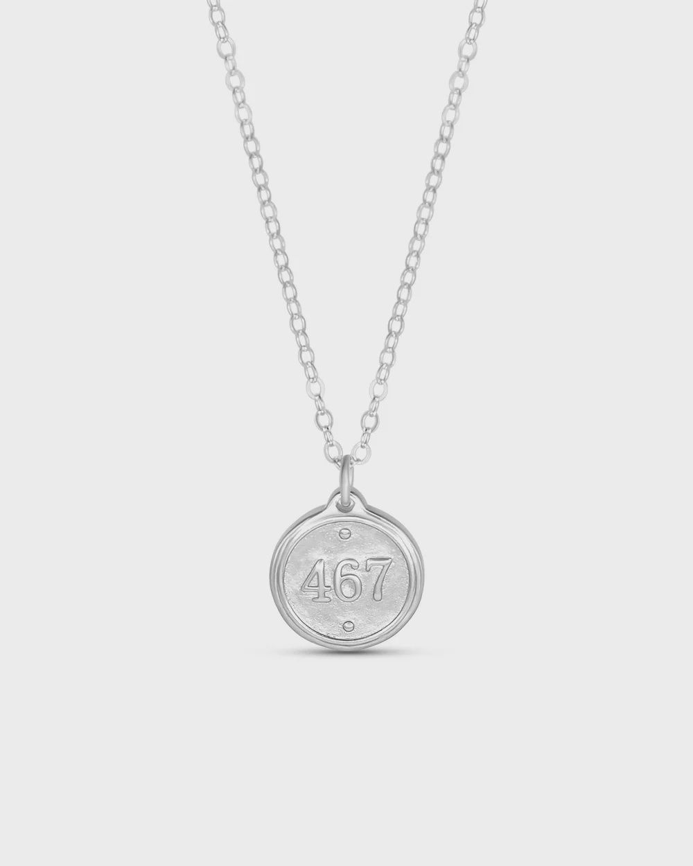 Philippians 4:6-7 Petite Silver Necklace