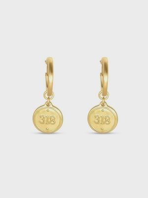 Ephesians 3:18 Petite Gold Hoop Earrings