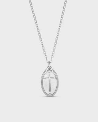 Romans 5:8 Petite Silver Necklace
