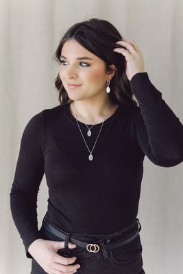 Romans 5:8 Petite Silver Necklace