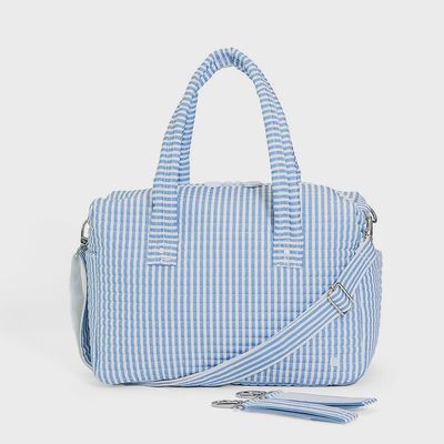 Pimlico Stripe Sage Quilted Stroller Bag