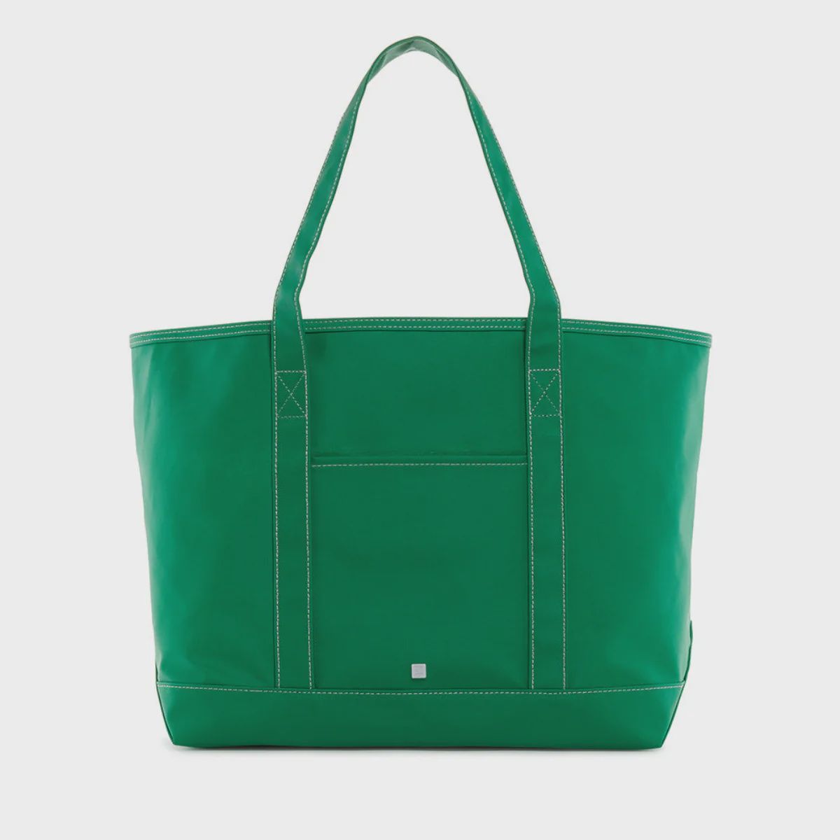 Coated Canvas Maxi Tote, Color: Kelly Green