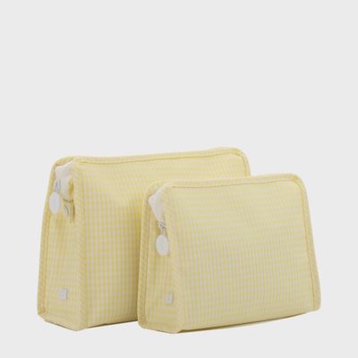 Gingham Buttercup Roadie Zip Pouch