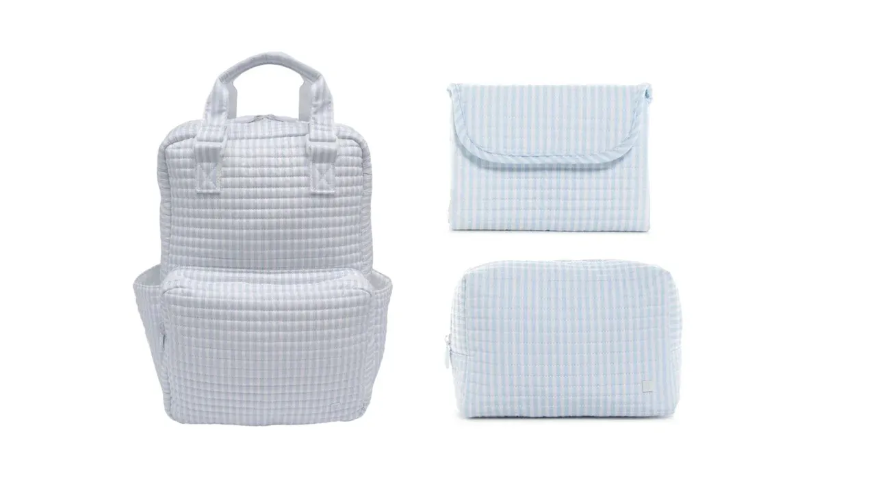 Quilted All You Need Diaper Bag Pimlico Stripe, Color: Pimlico Stripe Blue