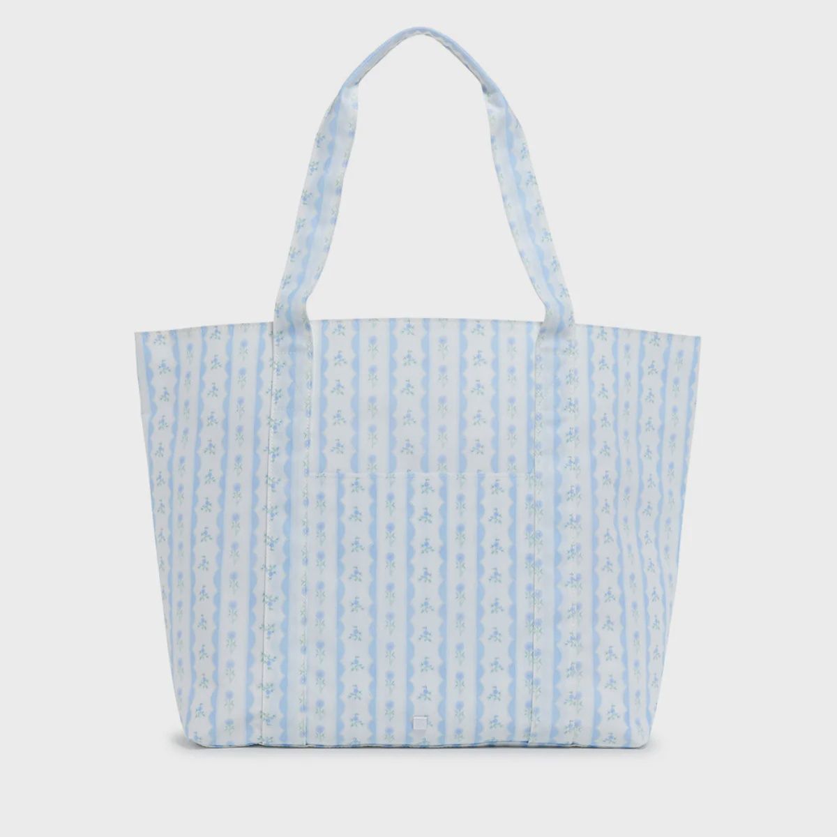 Ribbon Floral Blue Jumbo Tote