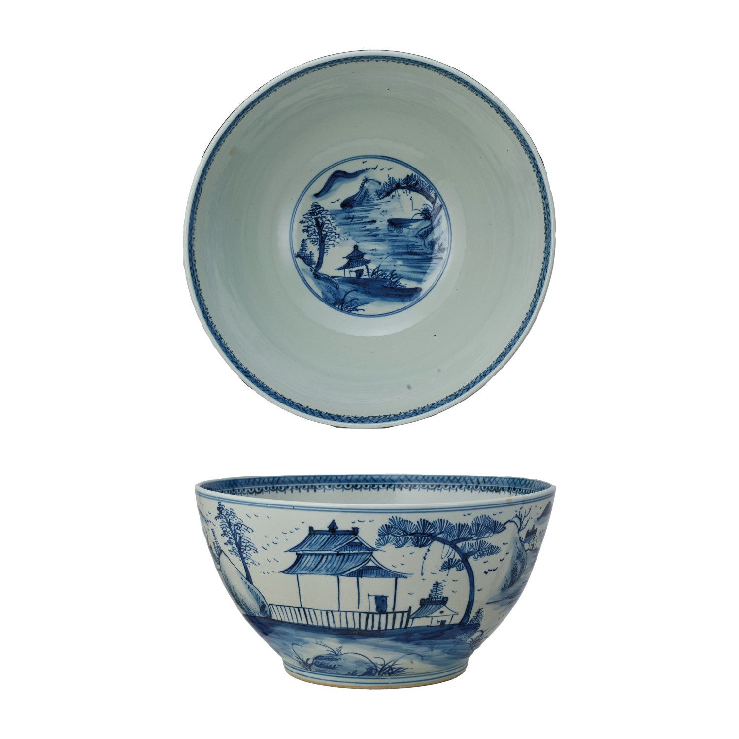 Willow Landscape Porcelain Planter