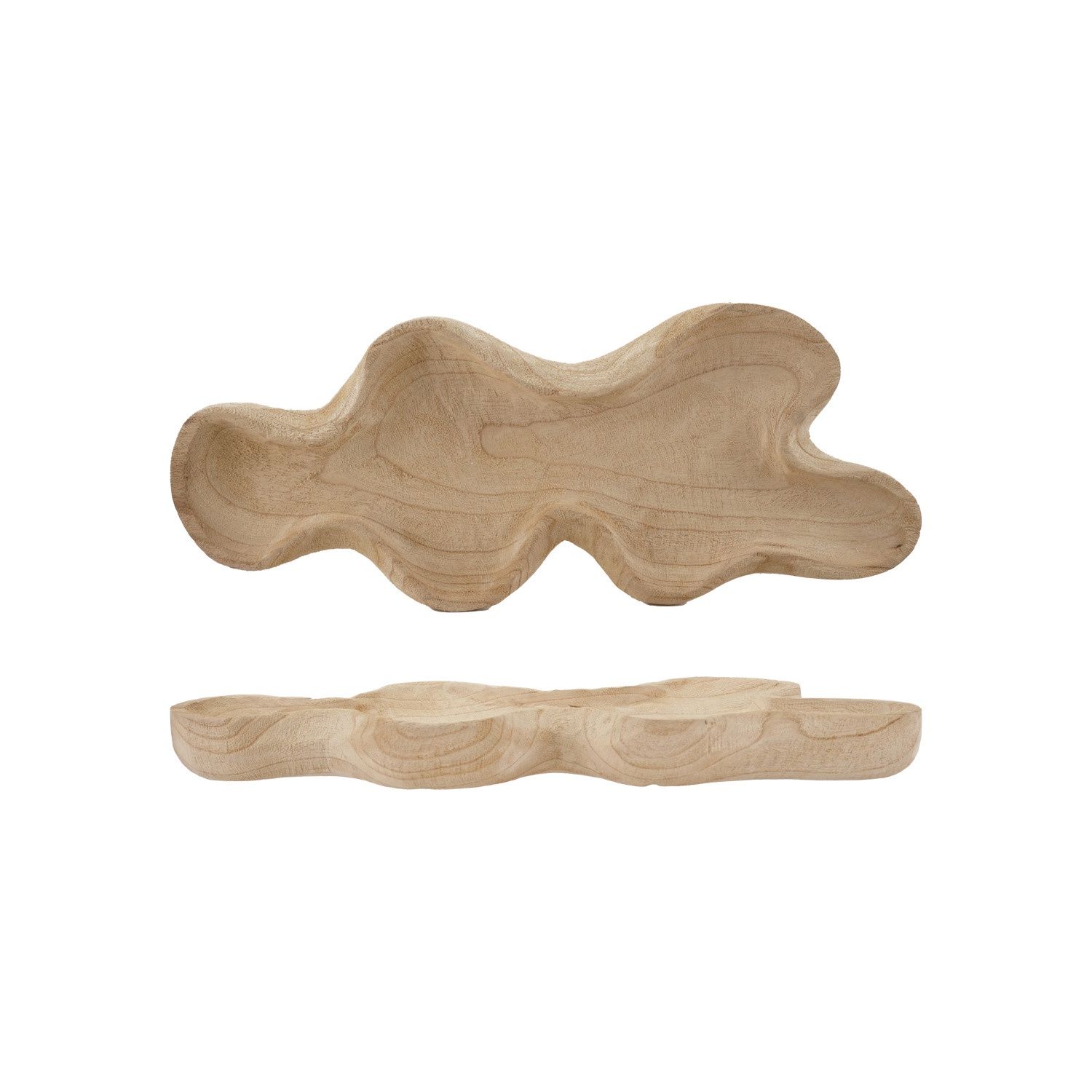 Natural Wood Organic Shaped Tray