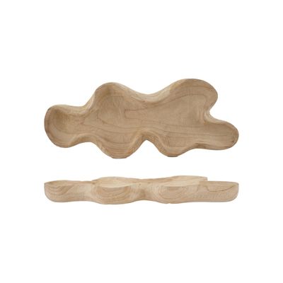 Natural Wood Organic Shaped Tray